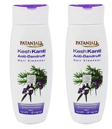 Patanjali Kesh Kanti Anti-Dandruff Hair Cleanser Shampoo, 200ml (Pack of 2)