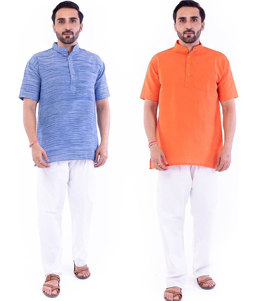 DESHBANDHU DBK - Muticolor Cotton Men's Regular Kurta ( Pack of 2 )