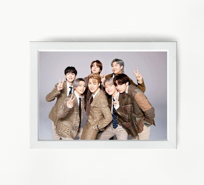 NOKKES Bts Army Bangtan Boy V suga J-Hope Jungkook Jin Jimin Rm 5X7 Inch Size Photo Frame Photo Home Office_AQW219