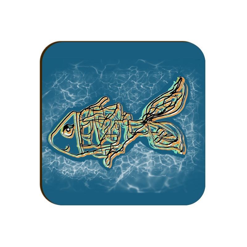 Little Tamasaba Goldfish Square Coaster