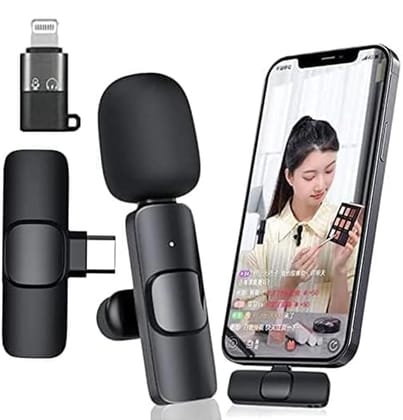 Wireless Lavalier Microphone for Smartphones, Clip-on Mini Mic with Noise Reduction (multi colour)