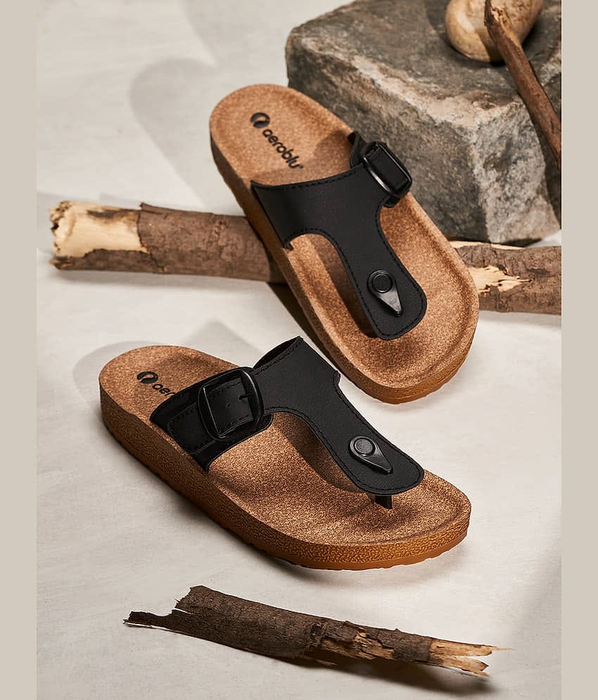 Aeroblu AEKC01-BLACK Black Men's Daily Slipper