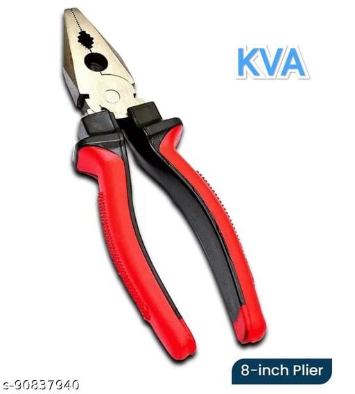 Kva sturdy steel tools hardware combination plier 8 inch for home professional use and electrical work
