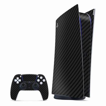 Black Carbon PlayStation Skin