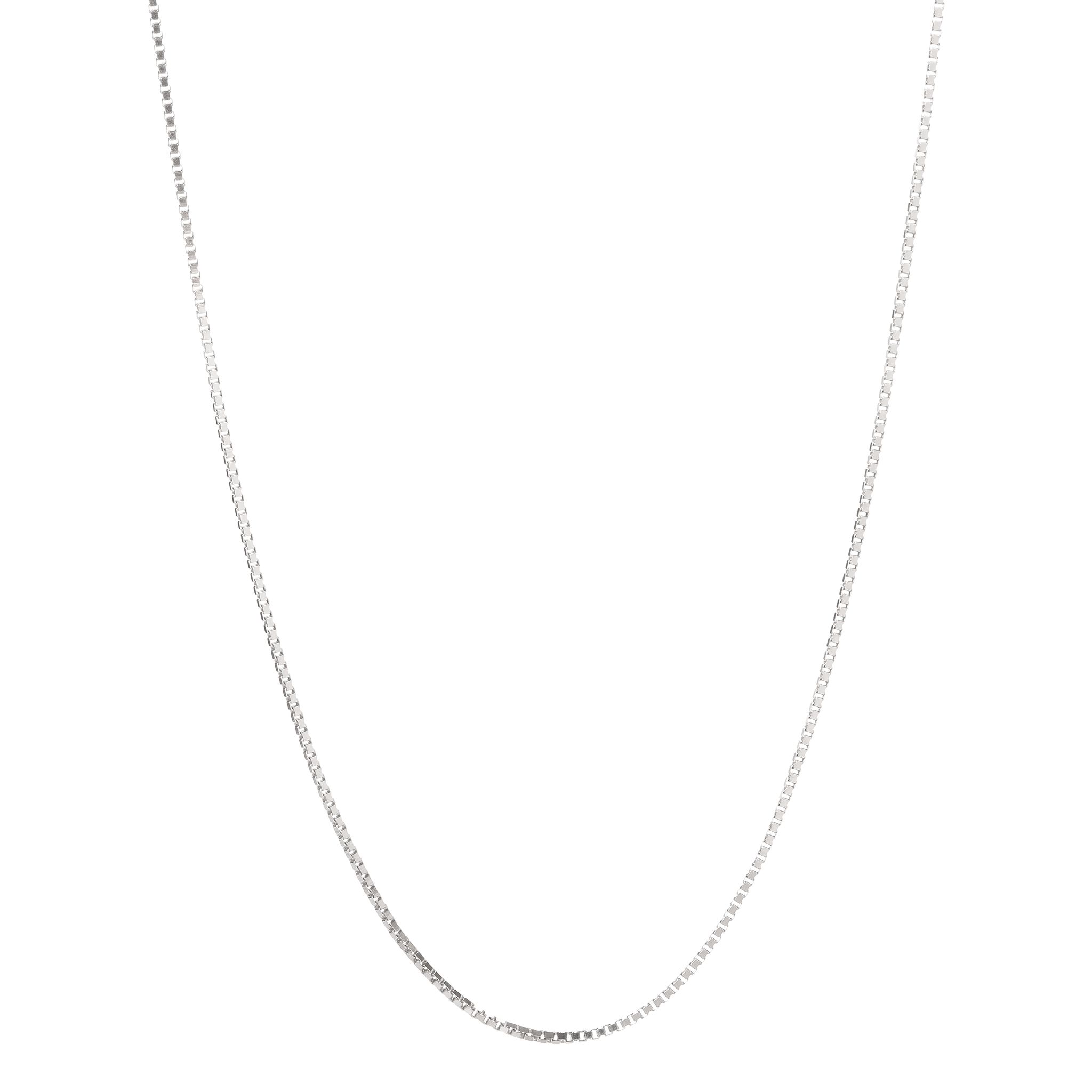 925 Sterling Silver Box Chain Necklace for Women & Men | Classic Square Link Chain | Lightweight Everyday Jewelry I Weight - 6.85 g