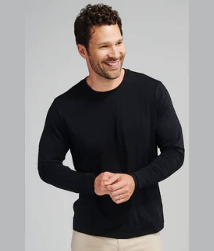 Inner Element Pack of 1 Cotton Regular Fit Men's T-Shirt ( Black )