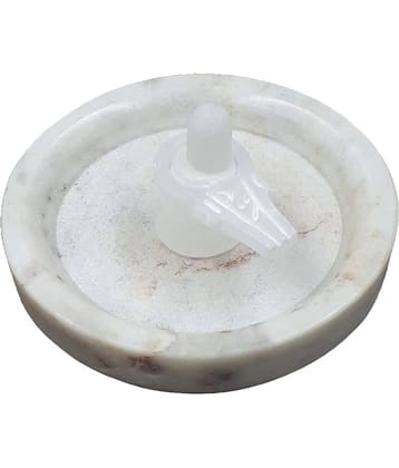 KRAFT CLOUDS Marble Shivling Idol ( 5 cm )