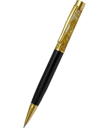 UJJi Golden Liquid Filled Brass (Blue Ink) Ball Pen
