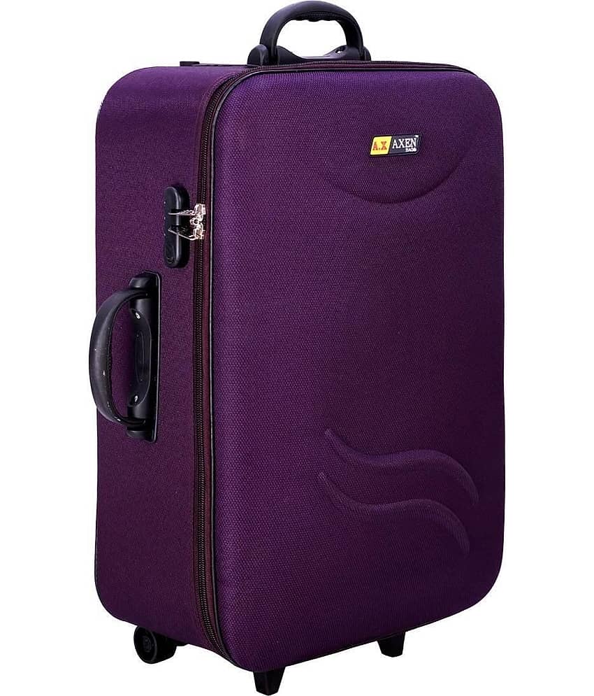 AXEN BAGS 65 Ltrs Purple Polyester Duffle Trolley