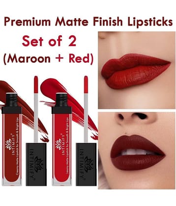 Intimify Matte Lipstick, Red Lipstick, Maroon Lipstick, Waterproof Lipstick, Liquid Lipstick, 20 Gm