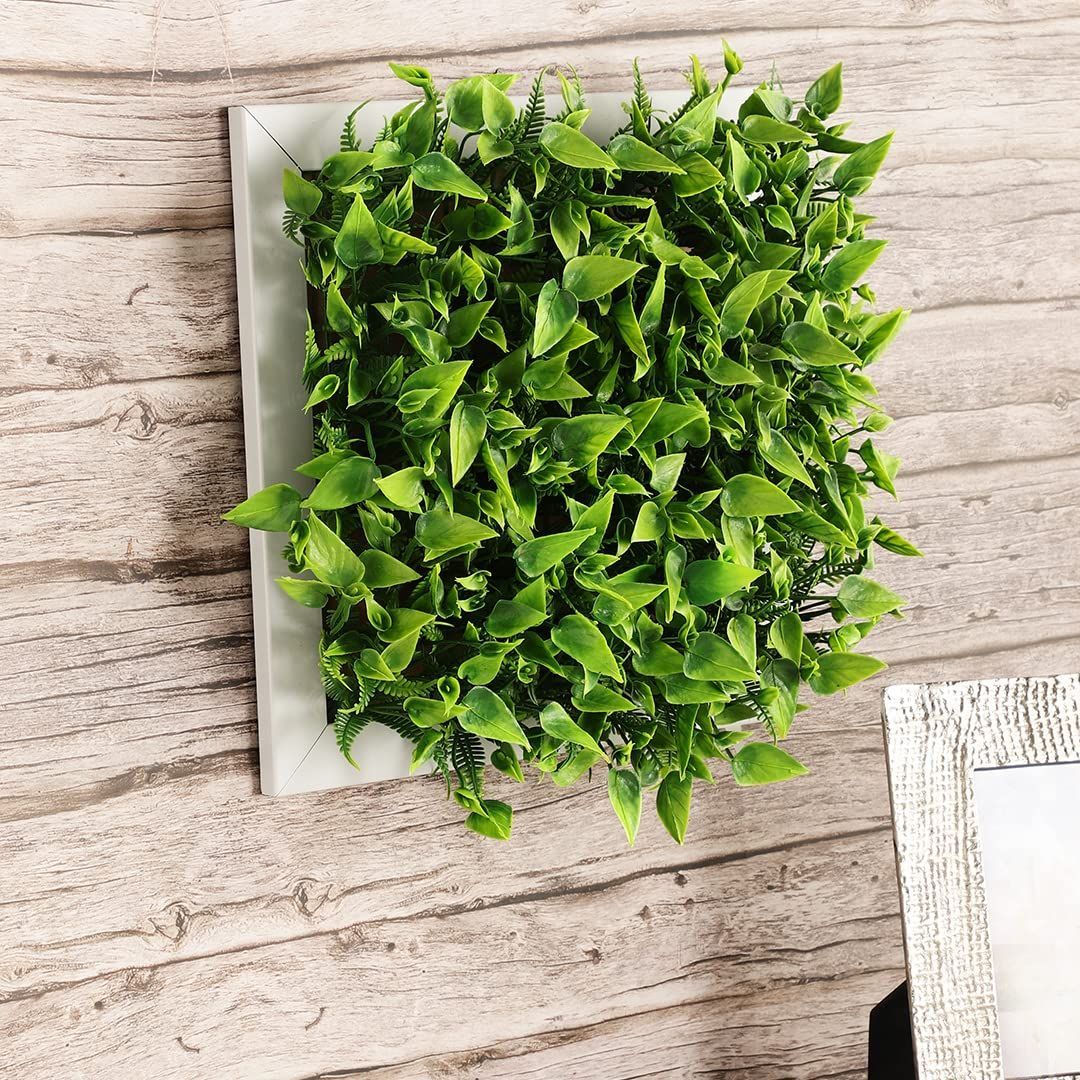 Foliyaj MDF Frame with Green Flower Leaf