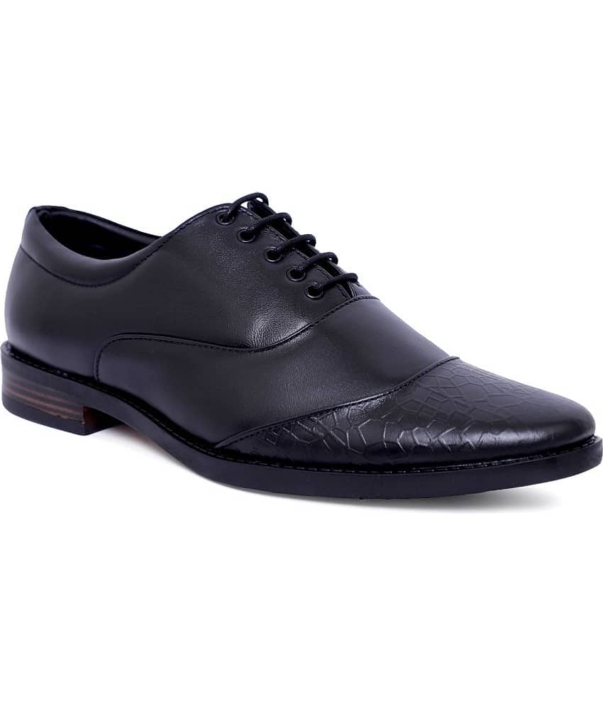 Fashion Victim - Black Men's Oxford Formal Shoes