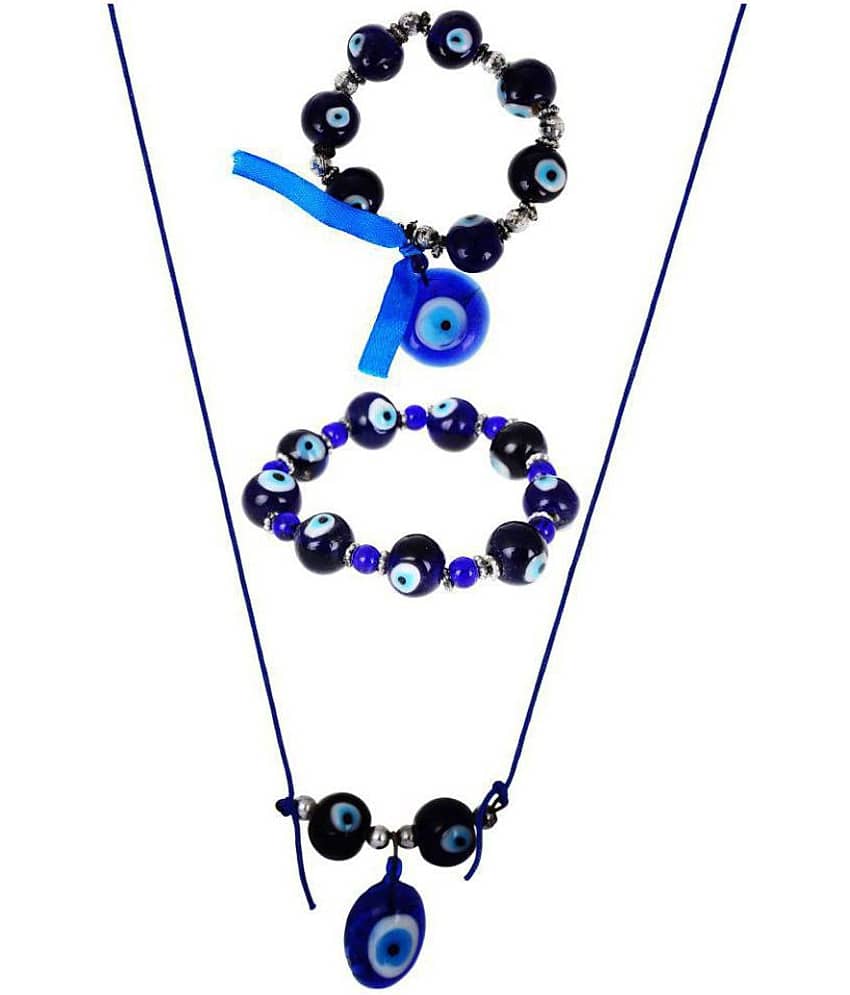 Kesar Zems Ceramic Nazar Suraksha Kawach Set (15 cm x 10 cm x 3 cm, Pack of 3)