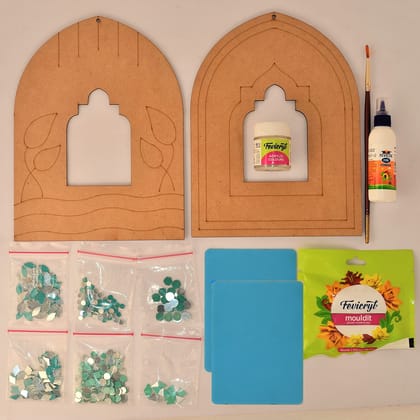 The brown box Lippan Art Kit,Art and Craft Kit,Craft kit,Craft kit for Adults,Hobby kit,DIY Kit,Jharokha MDF Cutout,Gift for Girls Age 10-15 The brown box Lippan Art Kit,Art and Craft Kit,Craft kit,Craft kit for Adults,Hobby kit,DIY Kit,Jharokha MDF Cutout,Gift for Girls Age 10-15