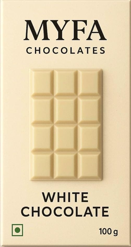 Myfa Chocolates Premium White Chocolate | Mouth Melting Creamy & Delicious Bliss Chocolate Bar