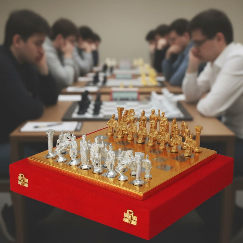 Brass Chess Gold Silver Edition | Royal Gift Item, Height : 1 Inch (BSMAS363 D)