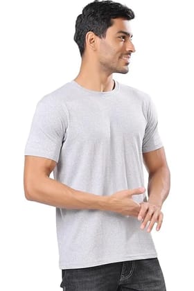 Neck Slim Fit Casual Tee for Men T-Shirt