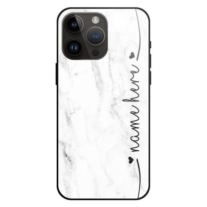 White Marble - Custom Name Glass Case White Marble - Custom Name Glass Case