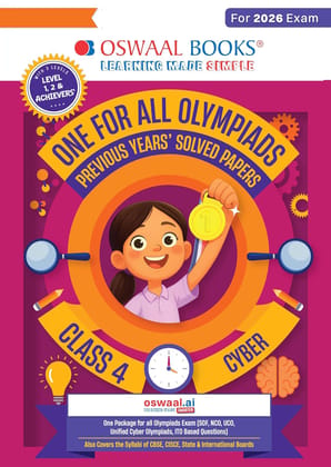 OSWAAL ONE FOR ALL OLYMPIADS CYBER CLASS 4 ||Chapter-wise Previous Years' Solved Papers || OLYCYB4|| 231221 ibn OSWAAL ONE FOR ALL OLYMPIADS CYBER CLASS 4 ||Chapter-wise Previous Years' Solved Papers || OLYCYB4|| 231221 ibn