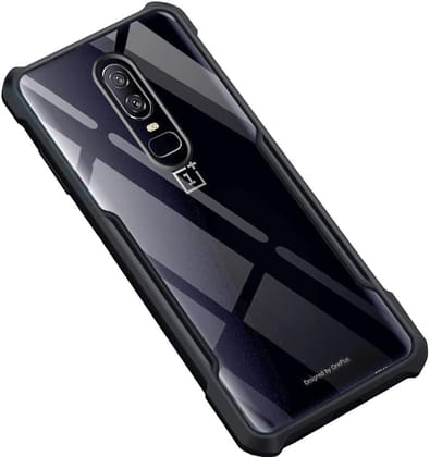 PLUGTECH Slim Shockproof Case | Matte Black Soft | Drop Protection | Precise Cutouts | Premium Mobile Cover for For OnePlus 6