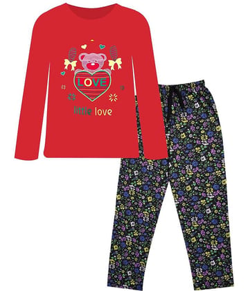 COOLTEES4U Pack of 2 Girls Cotton T-shirt & Pants ( Multicolor 3 )