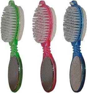 Elecsera Foot File With Pedicure Brush(4 in 1) Pack of 3 (Multicolor) (Multicolor)