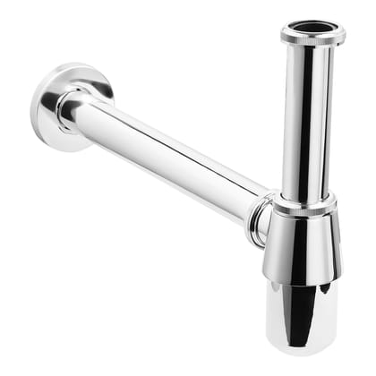 Orvos Bottle Trap, Brass Body with Stainless Steel Pipes, Curved, for Sinks and Wash Basins Orvos Bottle Trap, Brass Body with Stainless Steel Pipes, Curved, for Sinks and Wash Basins