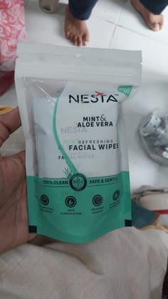 Facial Wipes Mint  and Aloe vera