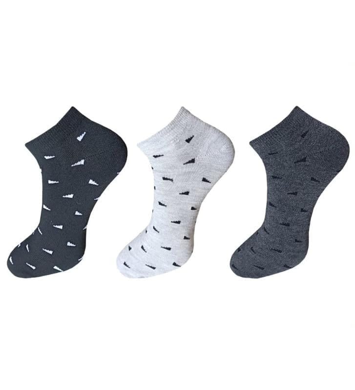 3_Pair Set Unisex Casual Cotton Printed Ankle Length Socks (Multicolor)-PID54099