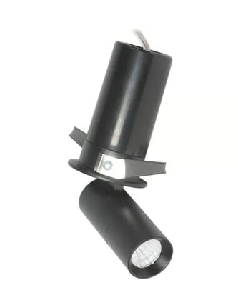 Pop out recessed 360 degree adjustable COB Light | 5watt | 3000k (warm white) | Body Color - Black | Indoor used for Painting, Photo-Frames or Wall High-Lighting purpose