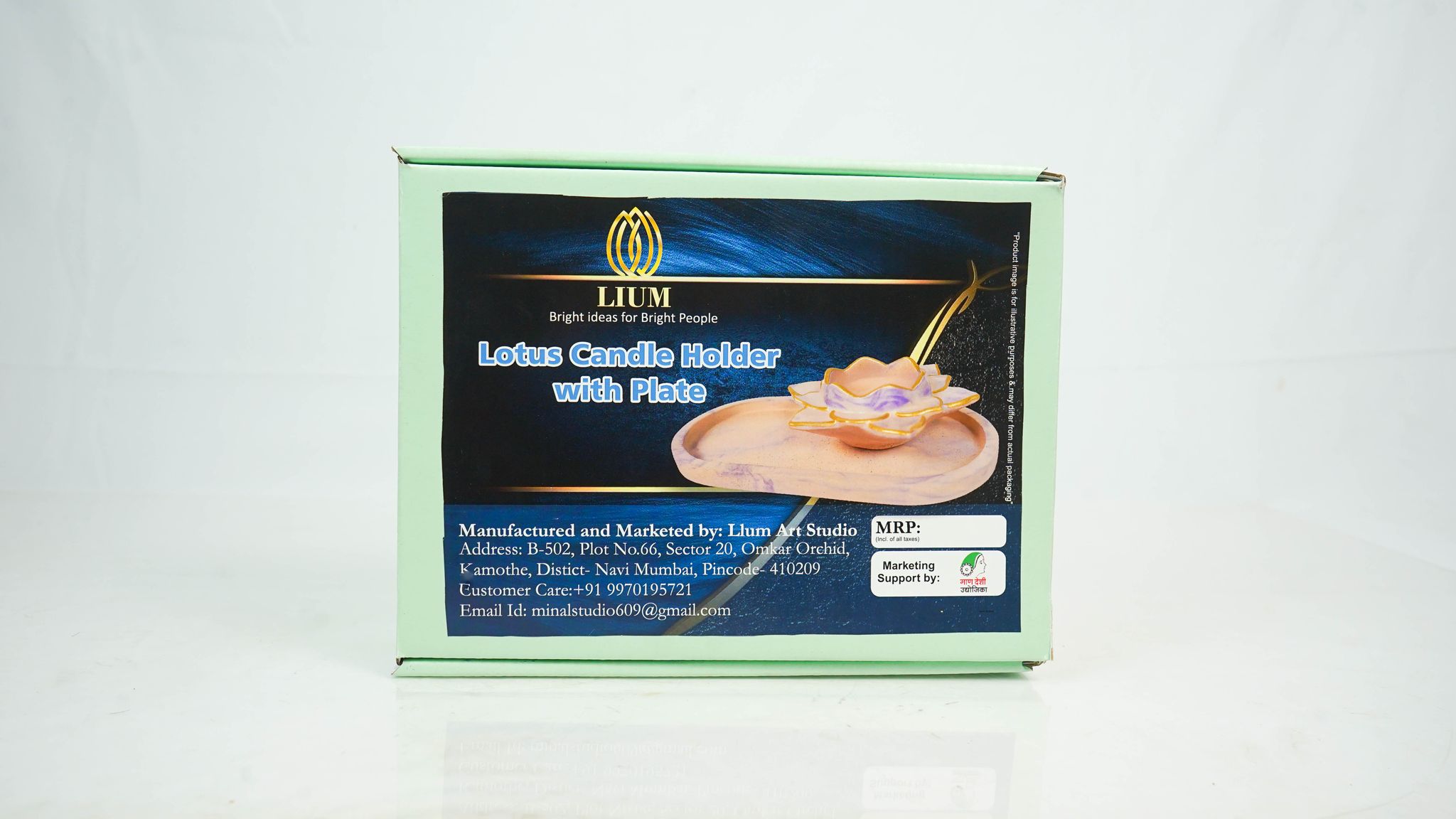 Lotus candle holder with plate