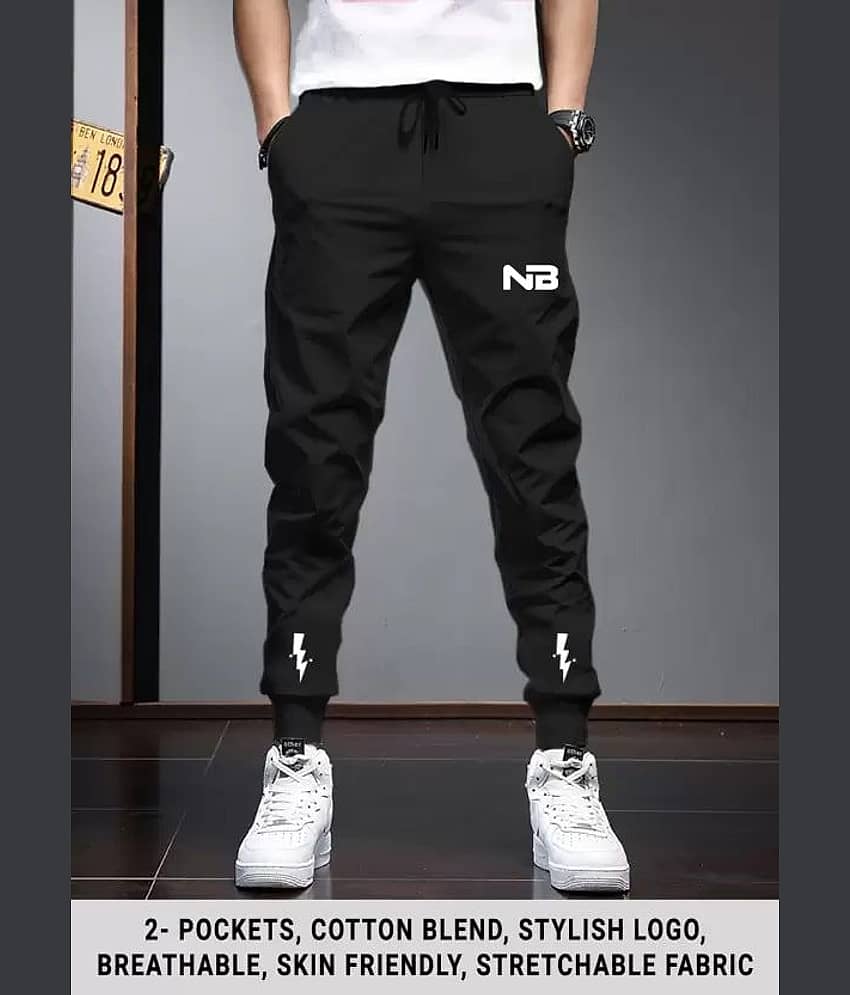 Lieo Trend Black Polyester Blend Men's Trackpants ( Pack of 1 )