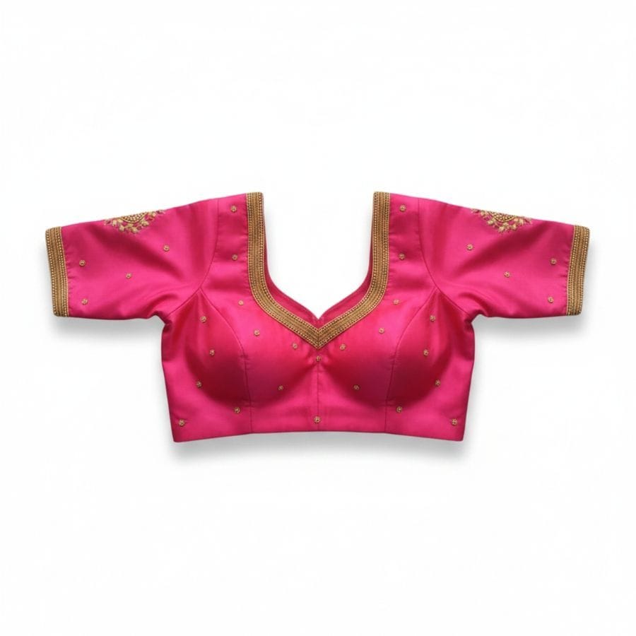 Pink Embroidered Traditional Blouse