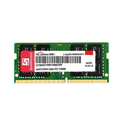 Simmtronics 4GB DDR4 Laptop RAM 2666 MHz (PC 21300) with 3 Year Warranty Simmtronics 4GB DDR4 Laptop RAM 2666 MHz (PC 21300) with 3 Year Warranty