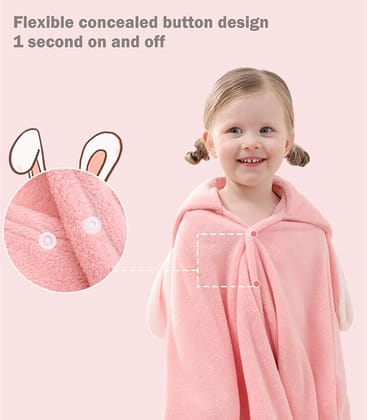 Soft Hooded Towels for Kids, Cartoon Animal Bathrobe, Hooded Beach Towel, Quick Dry Bath Towel for Boys and Girls- 1pcs