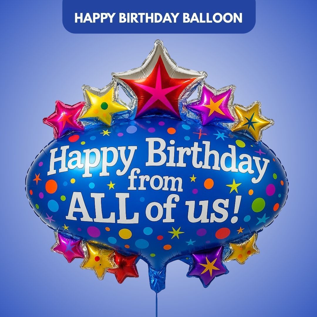 Happy Birthday From All of Us Super Shape Balloon