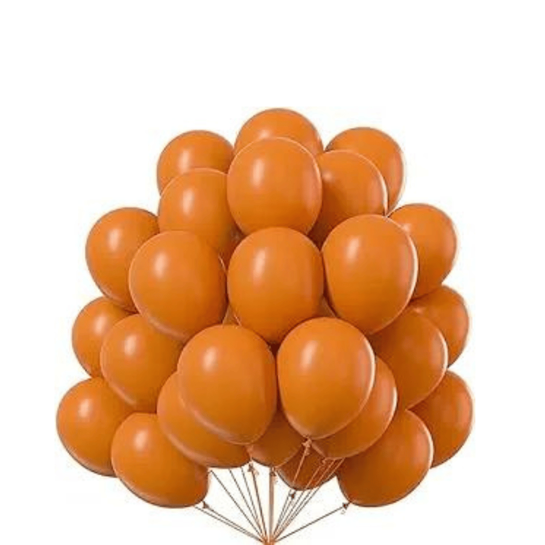 Orange Latex/Rubber Balloons - Helium Quality - 12 inches - 10PC