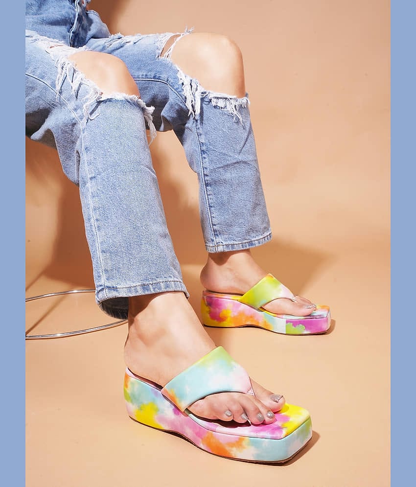 JM Looks Green Women's Slip On Heels