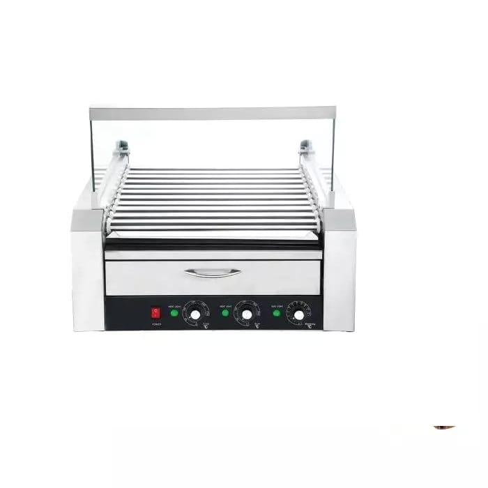 1.2 Kw 9 Rollers Hot Dog Griller With Bun Warmer KHD 09A