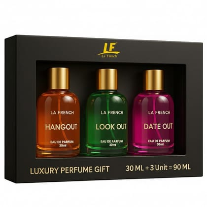 Best Fragrance for Unisex Aquatic and Citrus | Best Gift Hamper Set of 3 (Hang Out + Date Out + Look Out) Upto 24 hrs lasting (Eau De Parfum) | Perfume Gift Set for Men & Women