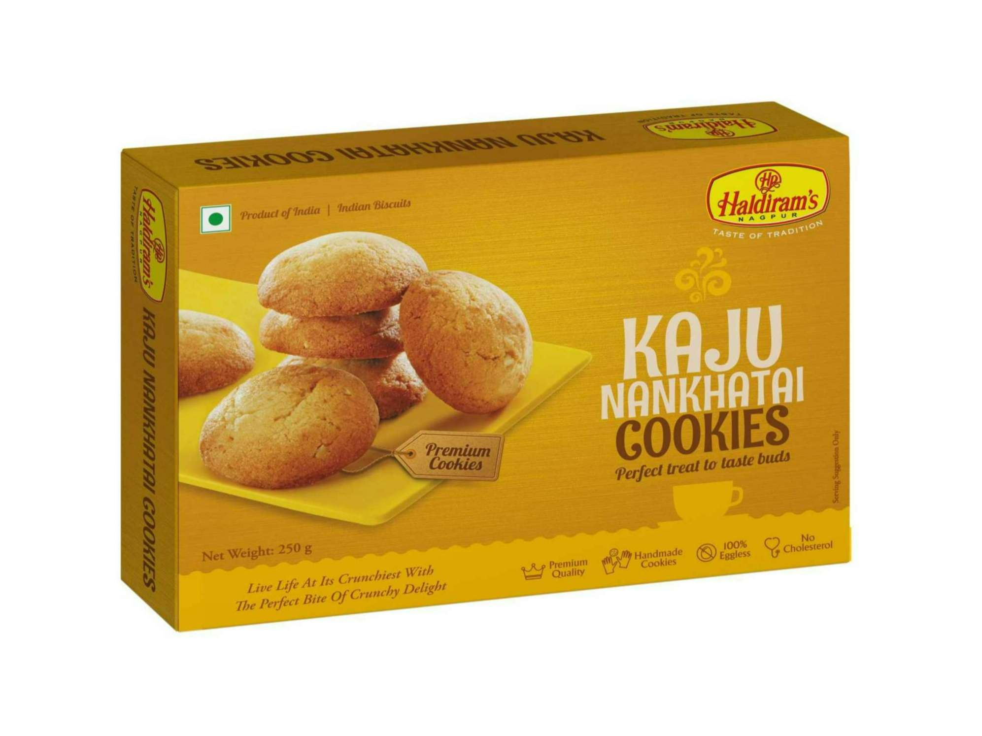 Haldiram's Nagpur Kaju Nankhatai Cookies - 250 gm - Pack of 2
