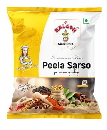 Kalash Yellow Mustard Seeds | Peela Sarso | Rai 100gm Kalash Yellow Mustard Seeds | Peela Sarso | Rai 100gm