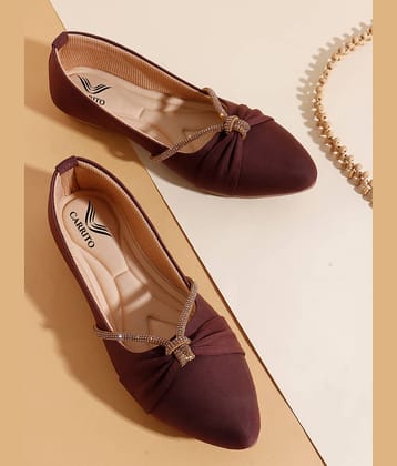 Carrito Brown Women's Ethnic Ballerinas
