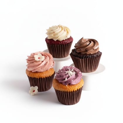 Assorted Gourmet Cupcakes - 100 gm - Pack of 4 cupcakes
