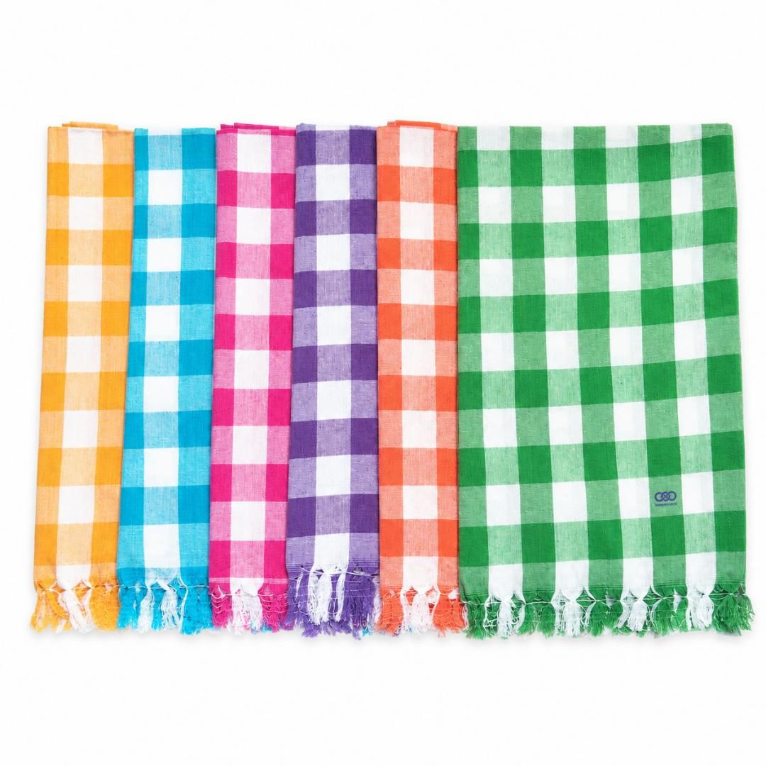 Happy Squares Towels ( Pack of 6 )