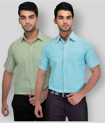 DESHBANDHU DBK - Multicolor Cotton Regular Fit Men's Formal Shirt (Pack of 2)