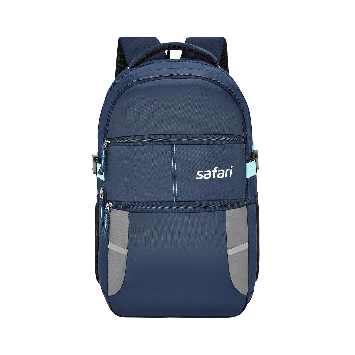 Omega Spacious/Large 5 Compartment Laptop Backpack With Raincover, College Bag, Travel Bag For Unisex, Navy Blue, 30 Litre