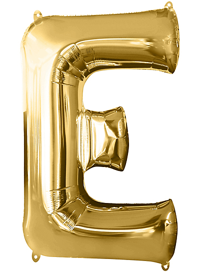 Alphabet E Golden Foil Balloon - Helium Or Air Filled - 40 inches  - 1PC