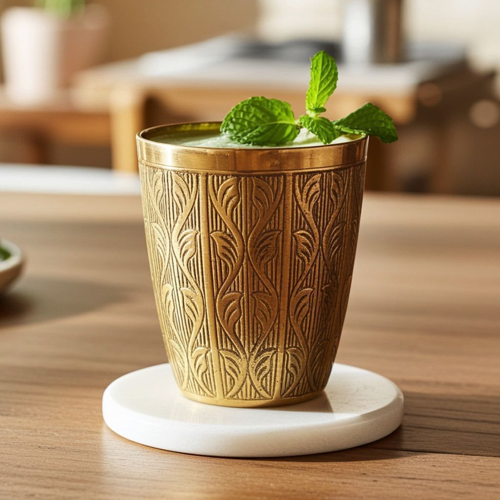 Pure Brass Glass, 220 Ml (ZMAS268 C)