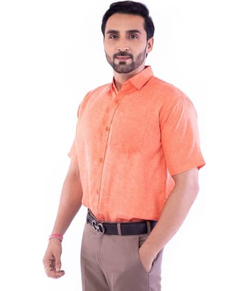 DESHBANDHU DBK Cotton Regular Fit Half Sleeves Men's Formal Shirt - Orange ( Pack of 1 )